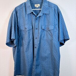 Woolrich Men's Patterned Blue Button Down Shirt